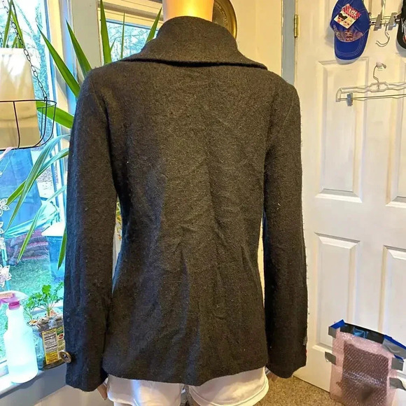 VTG Boho Art To Wear Y2K Luciano Dante Wool Black Jacket Women Size S Pocket - Picture 2 of 7